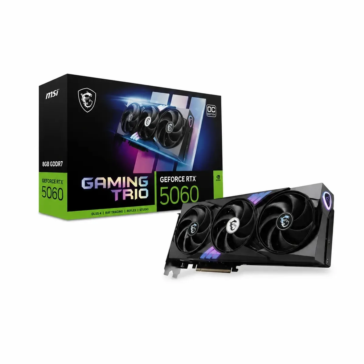 TARJETA DE VIDEO MSI RTX 5060 GAMING TRIO 8GB DDR7