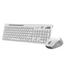 Combo Genius Inhalambrico Teclado Mouse Slimstar 8230 White