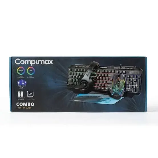 Combo Gamer Compumax KM18 4 En 1 Multicolor USB