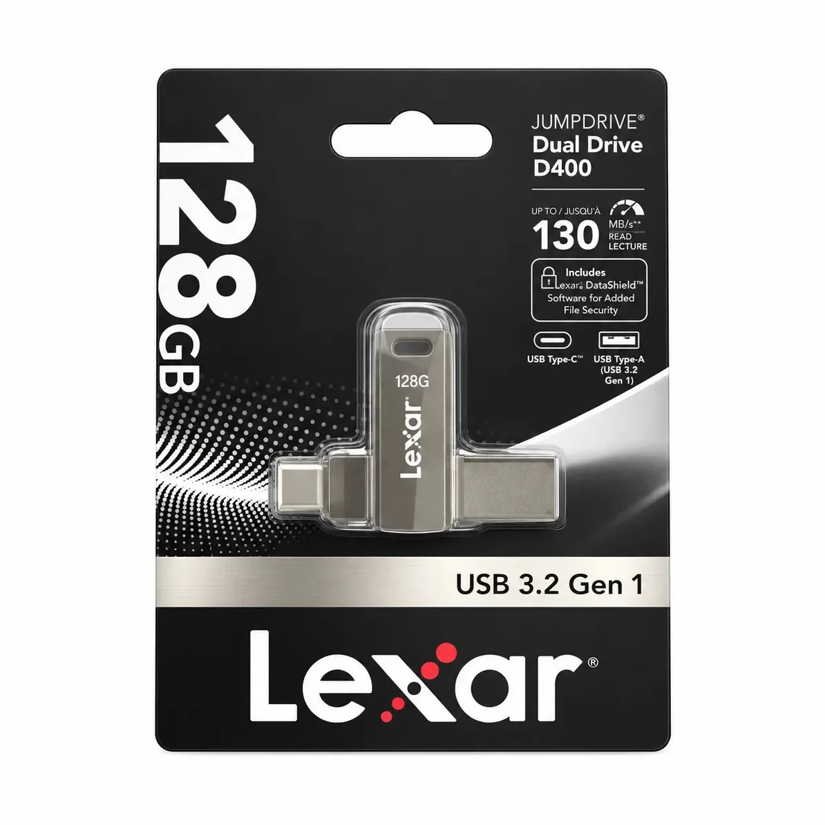 Memoria USB 128GB Lexar Jumpdrive Dual Drive D400 Dual Tipo C