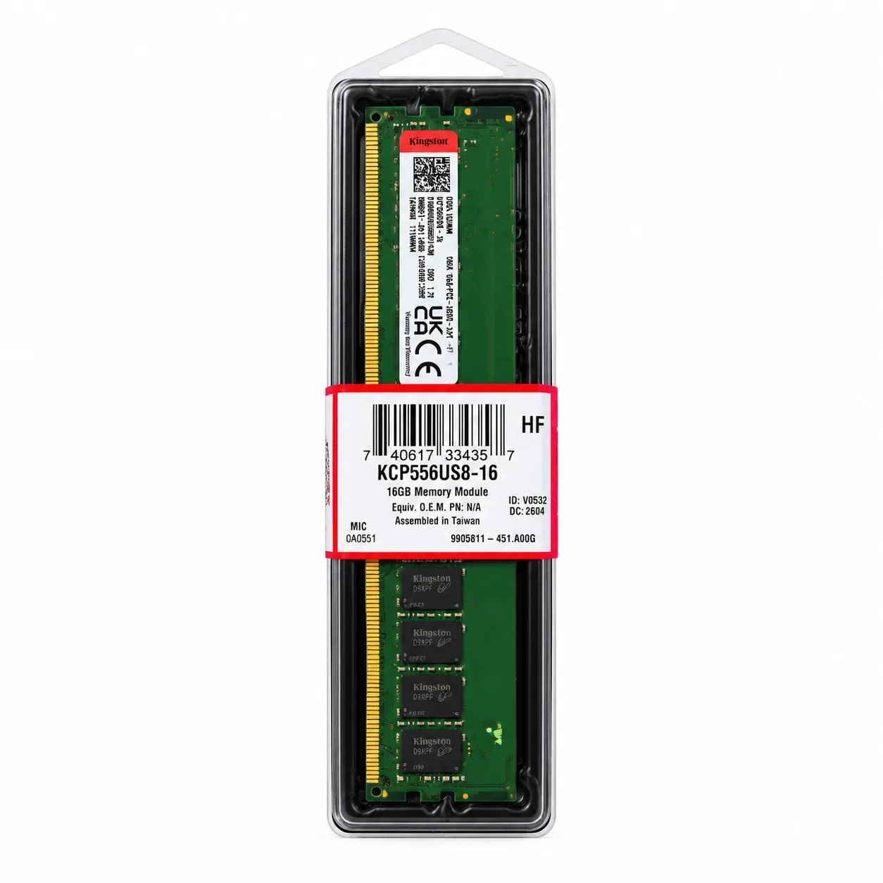 Memoria DDR5 16GB 5600MHZ Kingston PC 3.5"