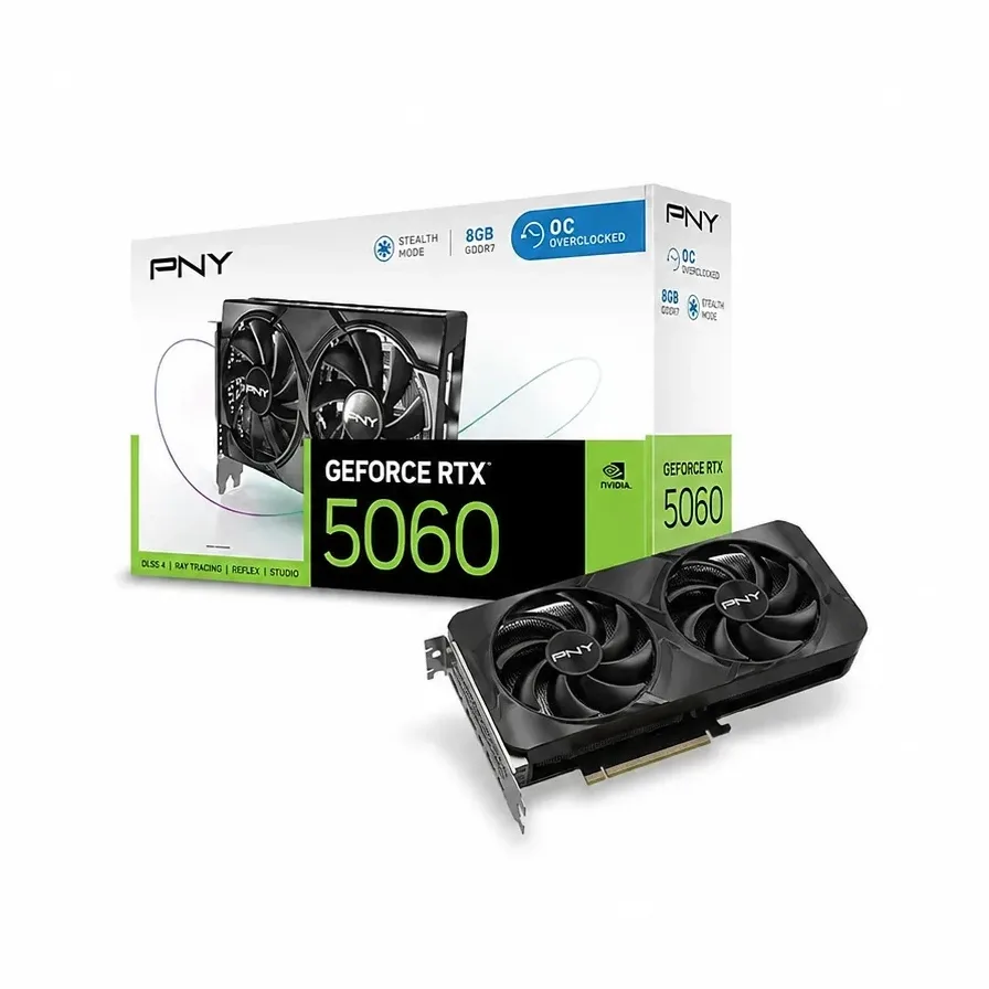 TARJETA DE VIDEO PNY RTX 5060 DUAL OC 8GB DDR7