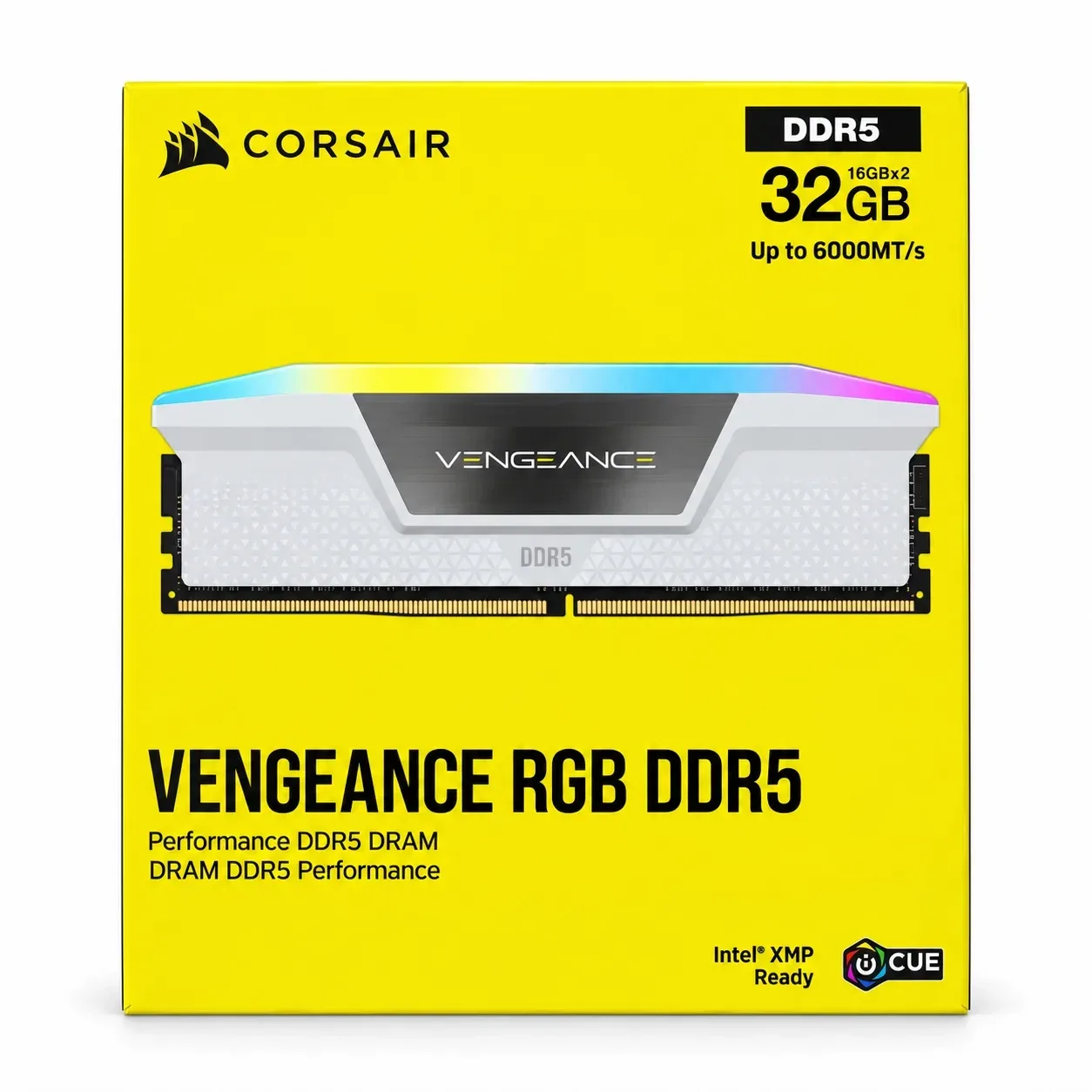 MEMORIA DDR5 32GB (16GBX2) 6000MHZ CORSAIR VENGEANCE RGB BLANCA