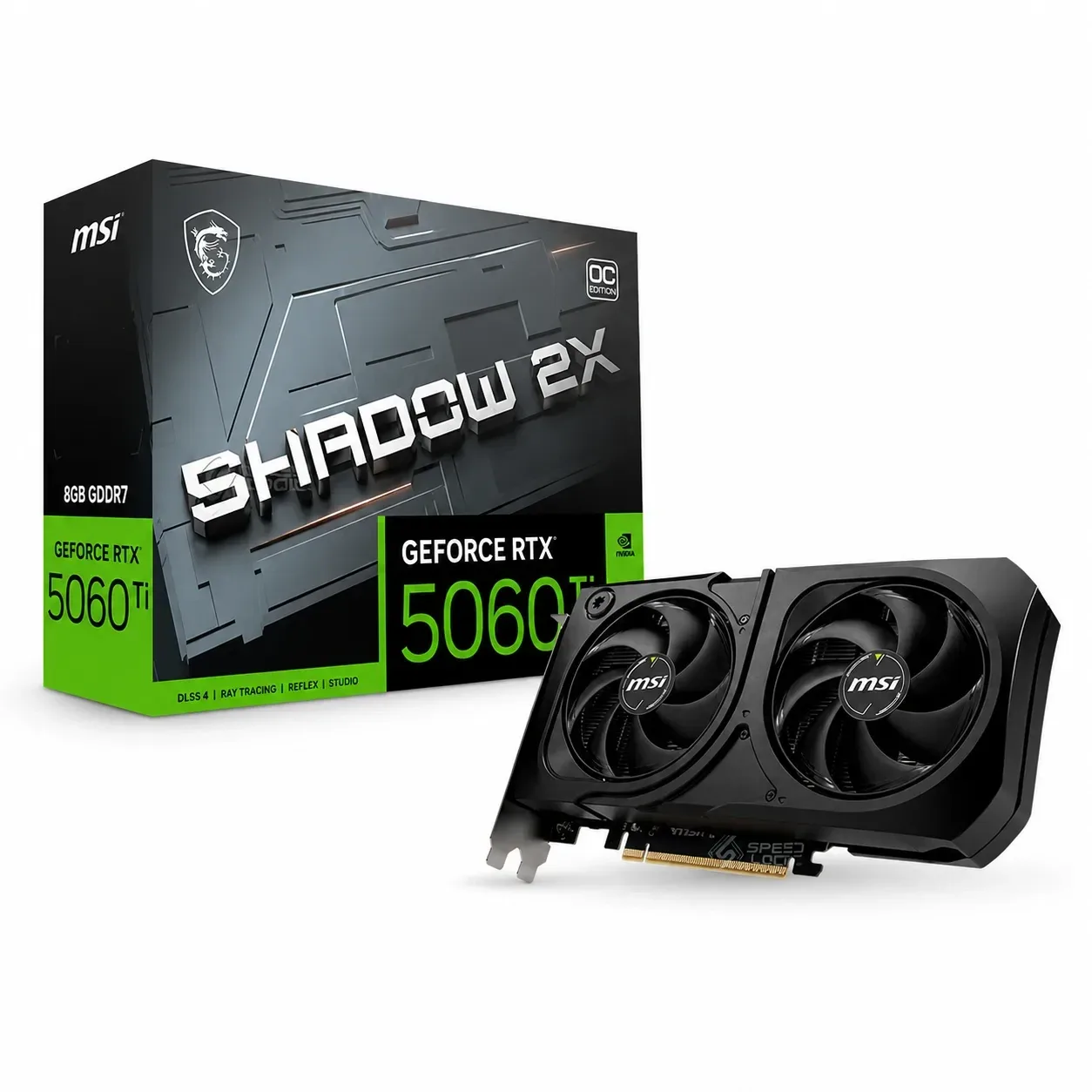 TARJETA DE VIDEO MSI RTX 5060 TI SHADOW 2X 8GB DDR7
